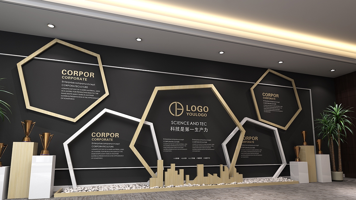 上海辦公室裝修之企業(yè)背景墻設(shè)計